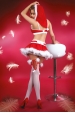 Erotický červeno-biely kostým Little Miss Christmas
